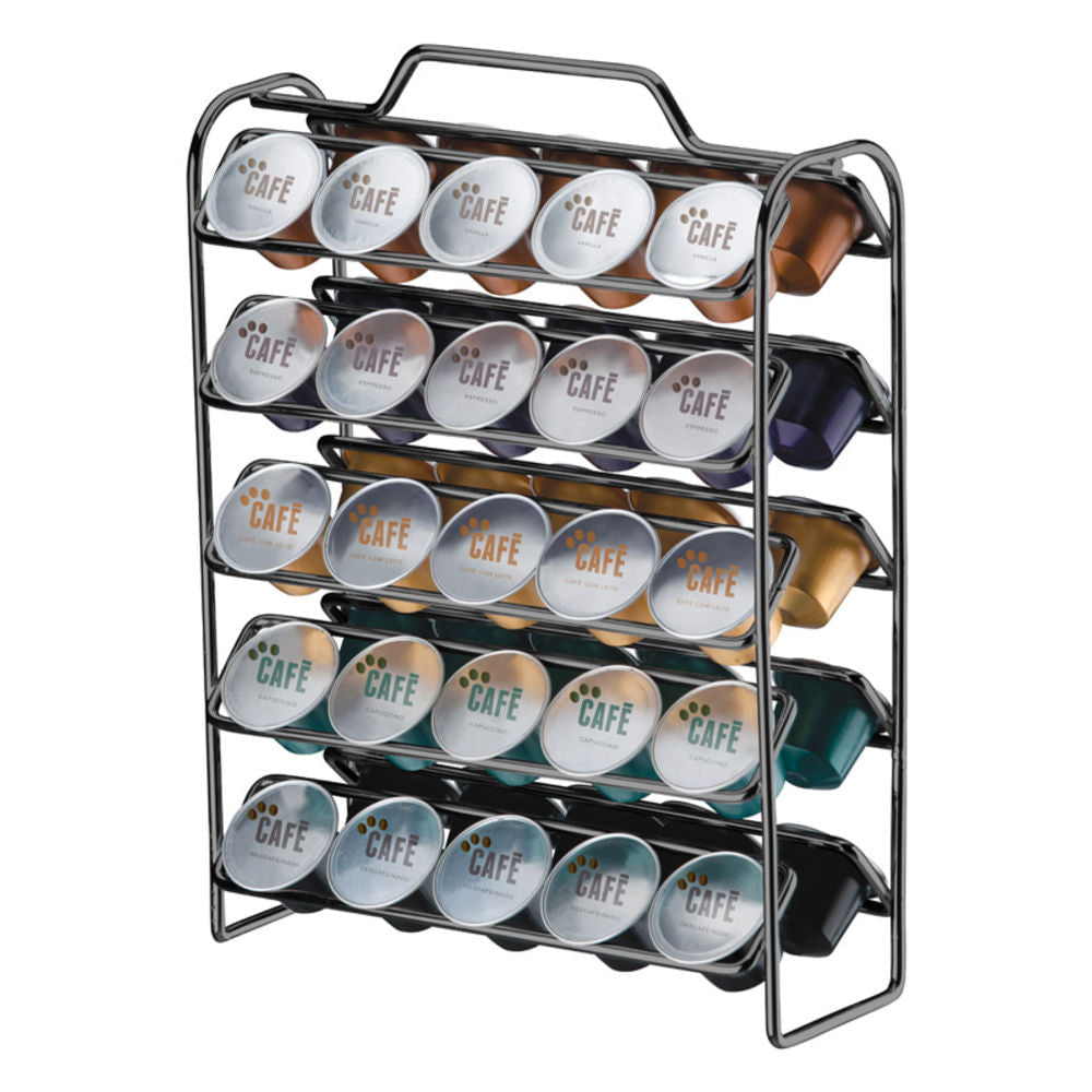 Organizador Porta Cápsulas Nespresso Preto Ônix