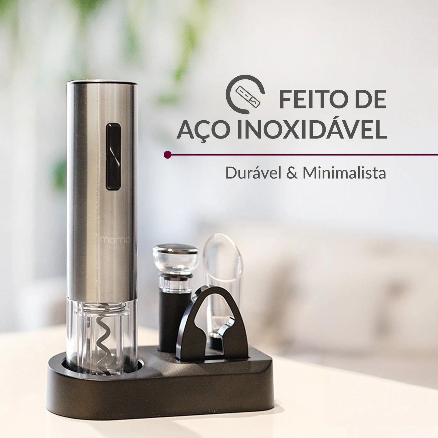 Abridor de Vinho Elétrico | WineWiz | Loja Momo