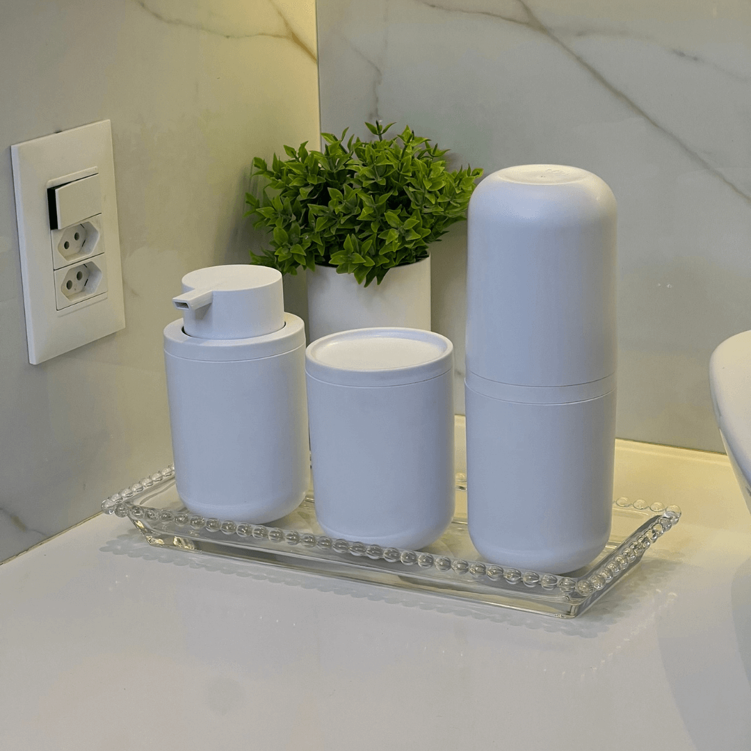 Porta Escova Bold Branco 20,5cm