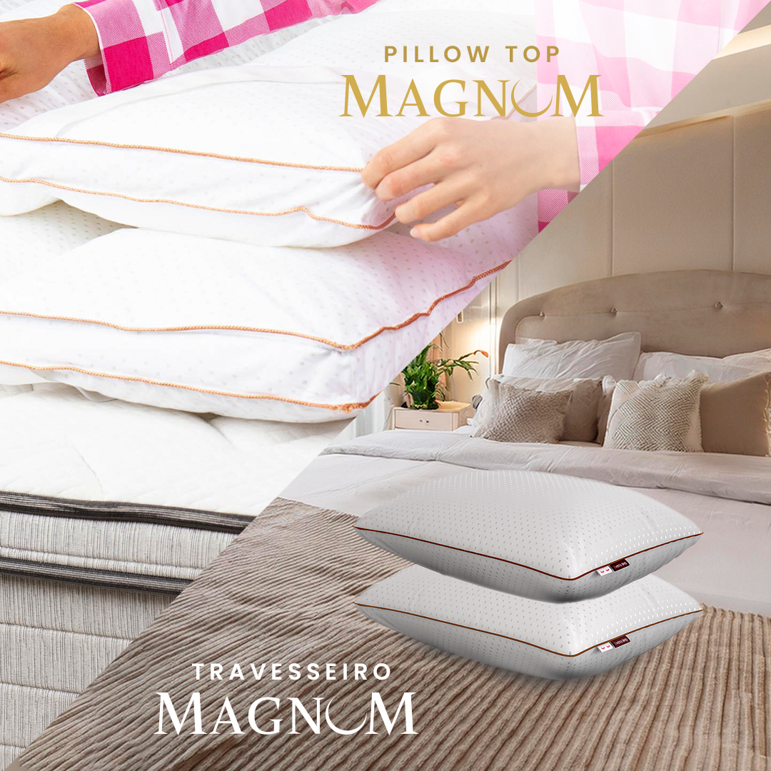 Kit Experiência Magnum Cappi: Pillow Top + 2 Travesseiros