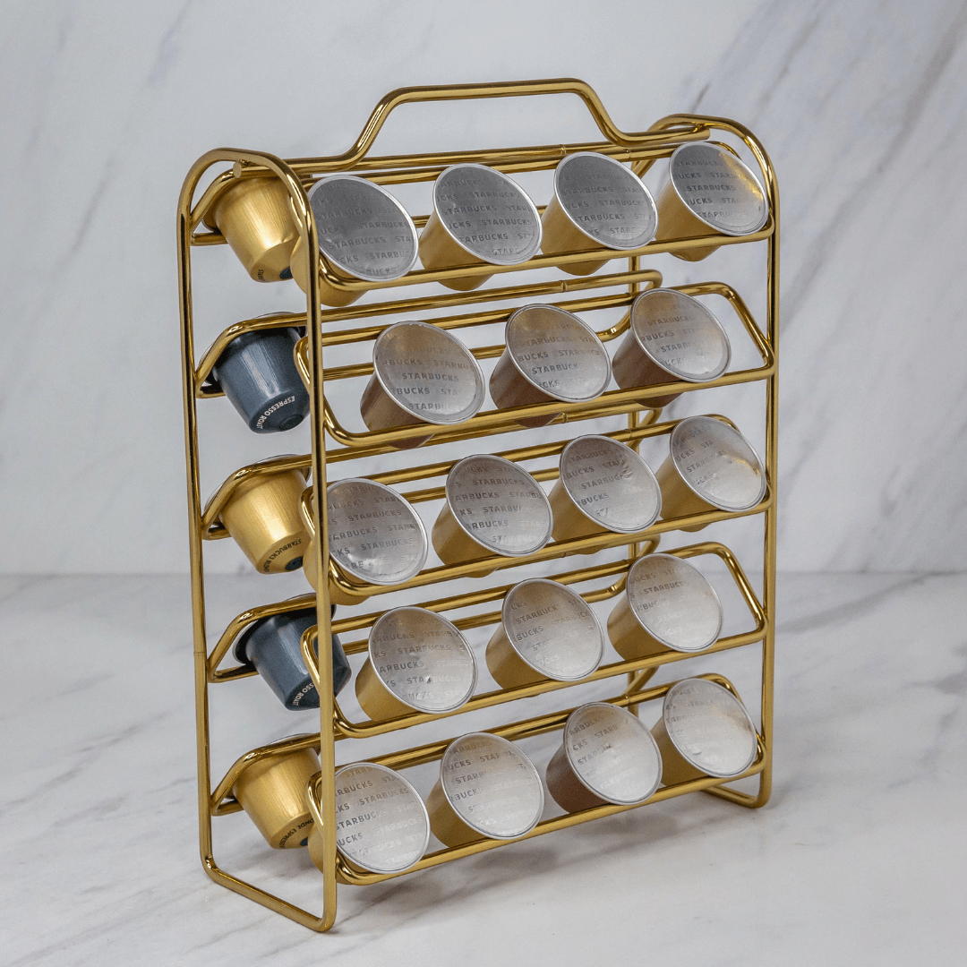 Organizador Porta Cápsulas de Café Nespresso Dourado
