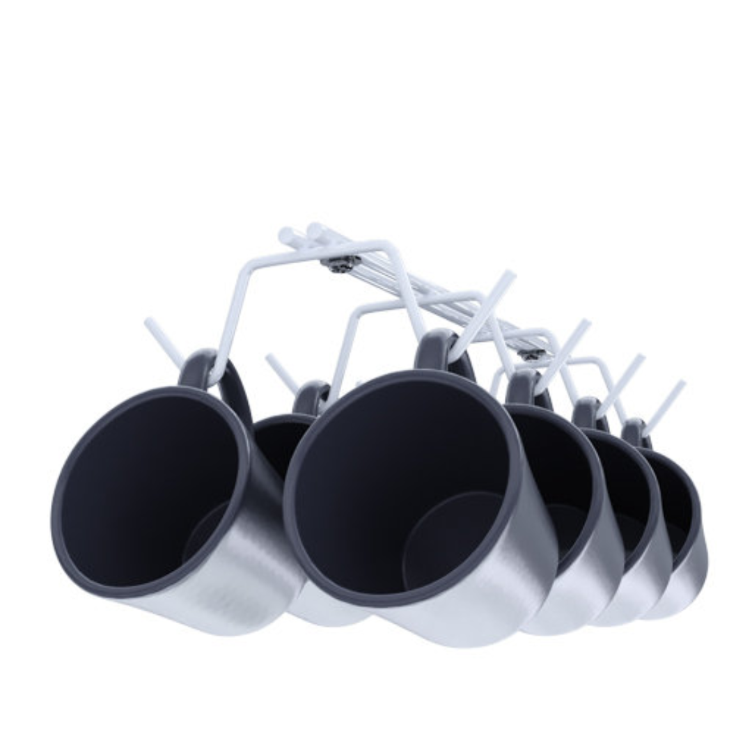 Porta Xicaras Suspenso Organizador Essence Branco - 27 cm