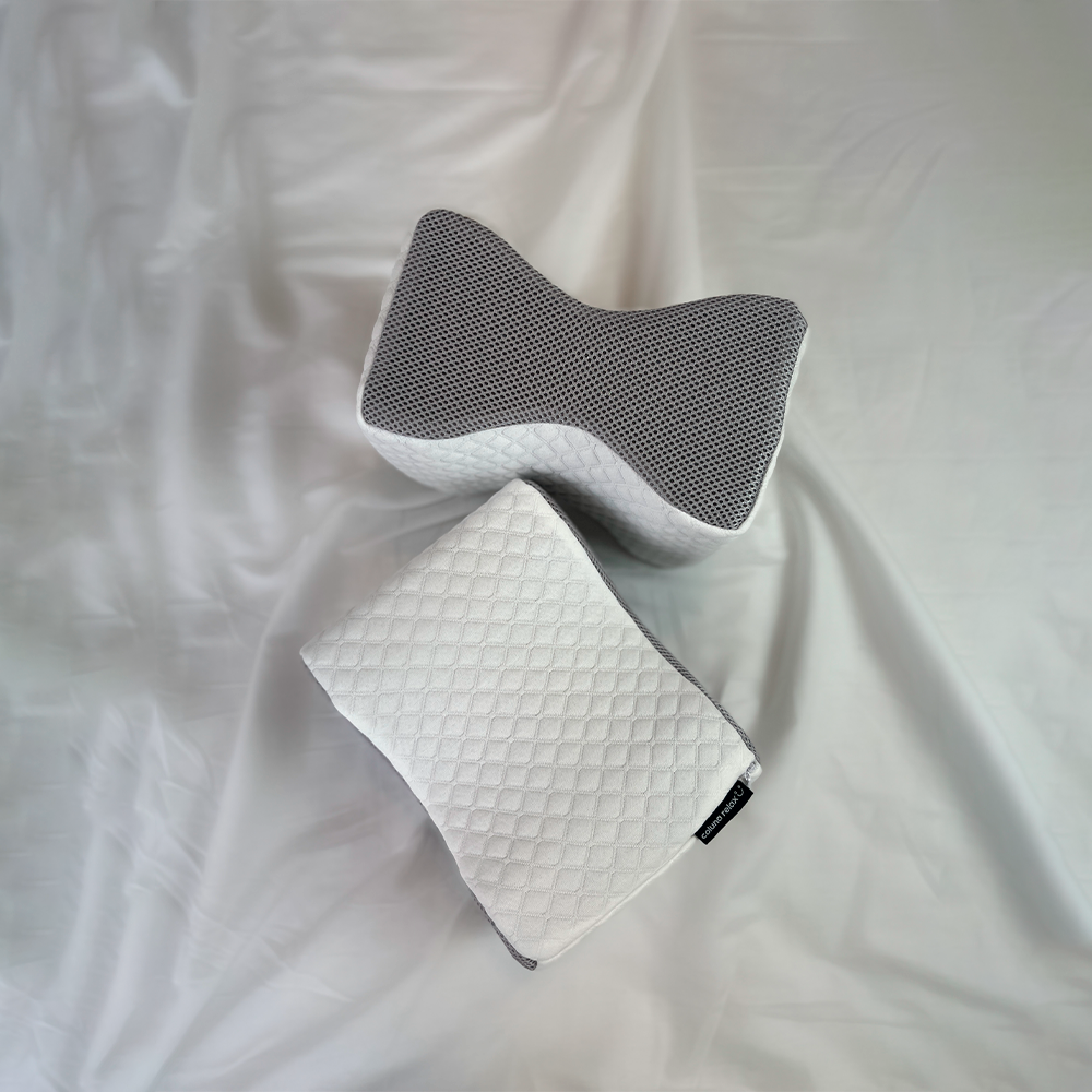 Kit Coluna Relax Cappi: Travesseiro Cervical + Apoio de Joelhos
