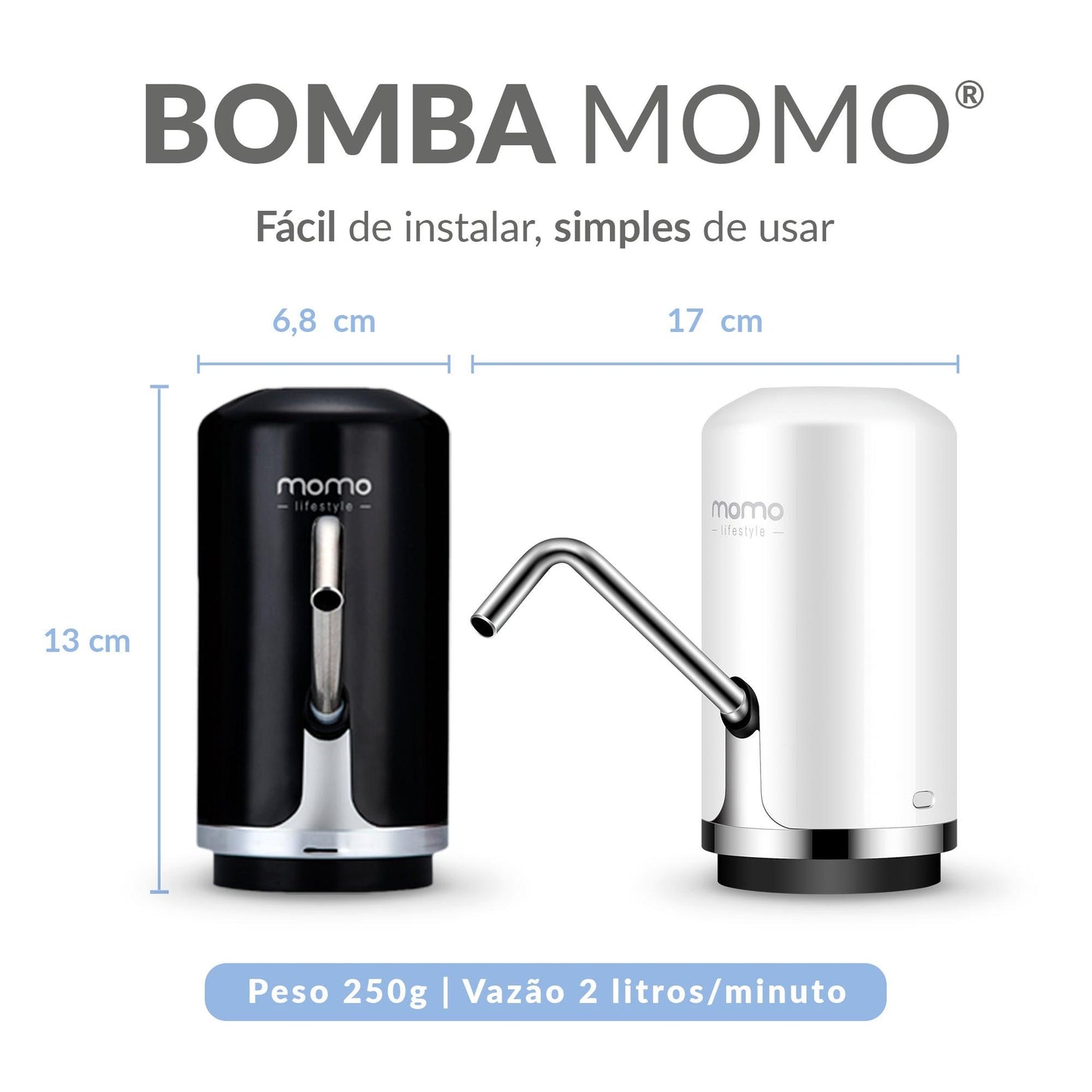 Bomba para galão de água elétrica | Bomba Momo | Loja Momo