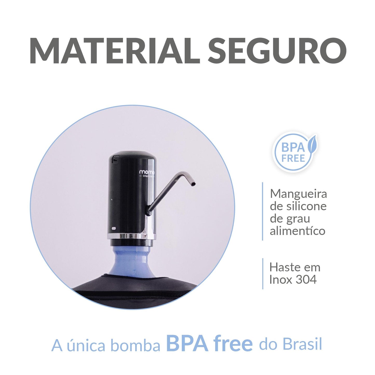 Bomba para galão de água elétrica | Bomba Momo | Loja Momo
