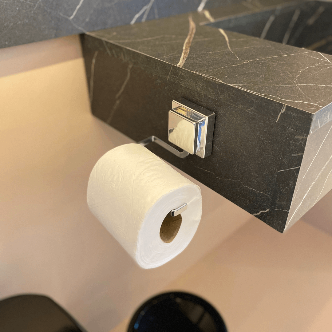 Suporte Porta Papel Higienico de Piatina 3M Cromado
