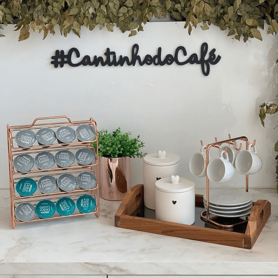 Organizador Porta Cápsulas de Café Dolce Gusto Rose Gold