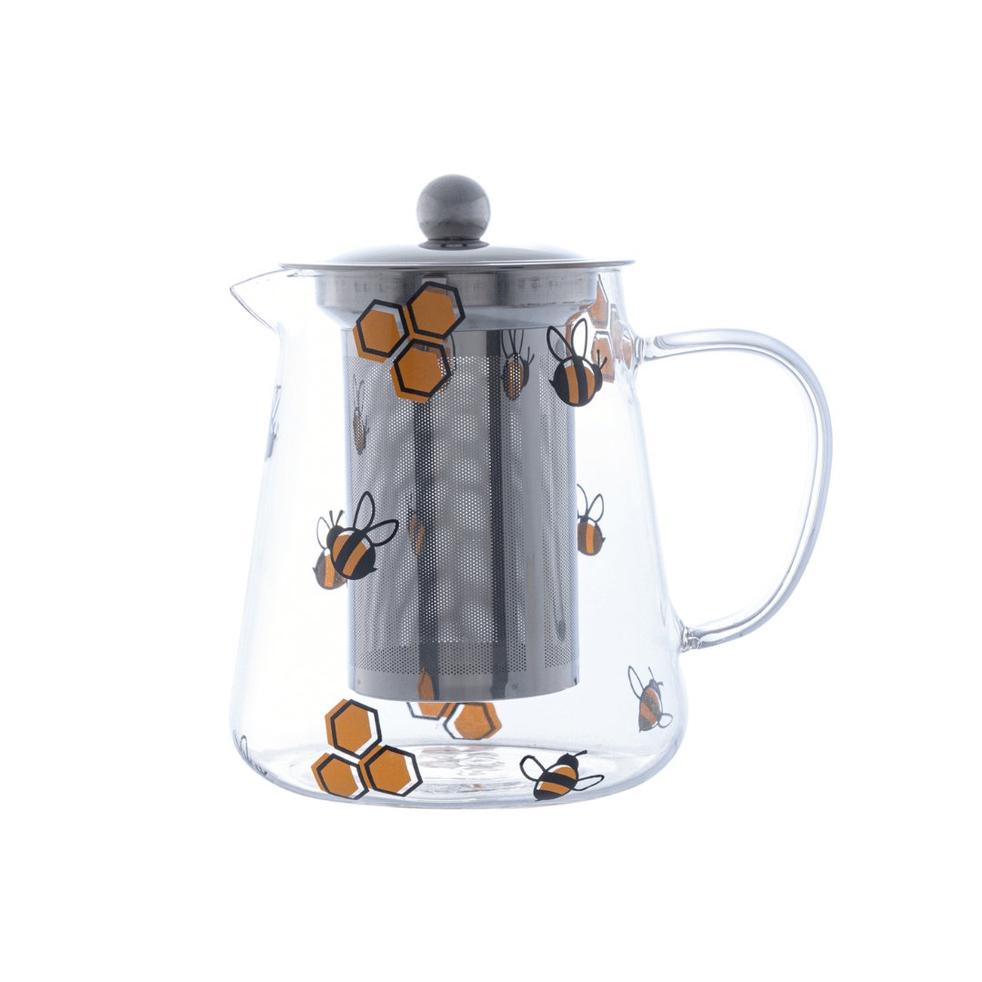 Chaleira Abelha Bee em Vidro Borossilicato com Filtro de Aço 750ml