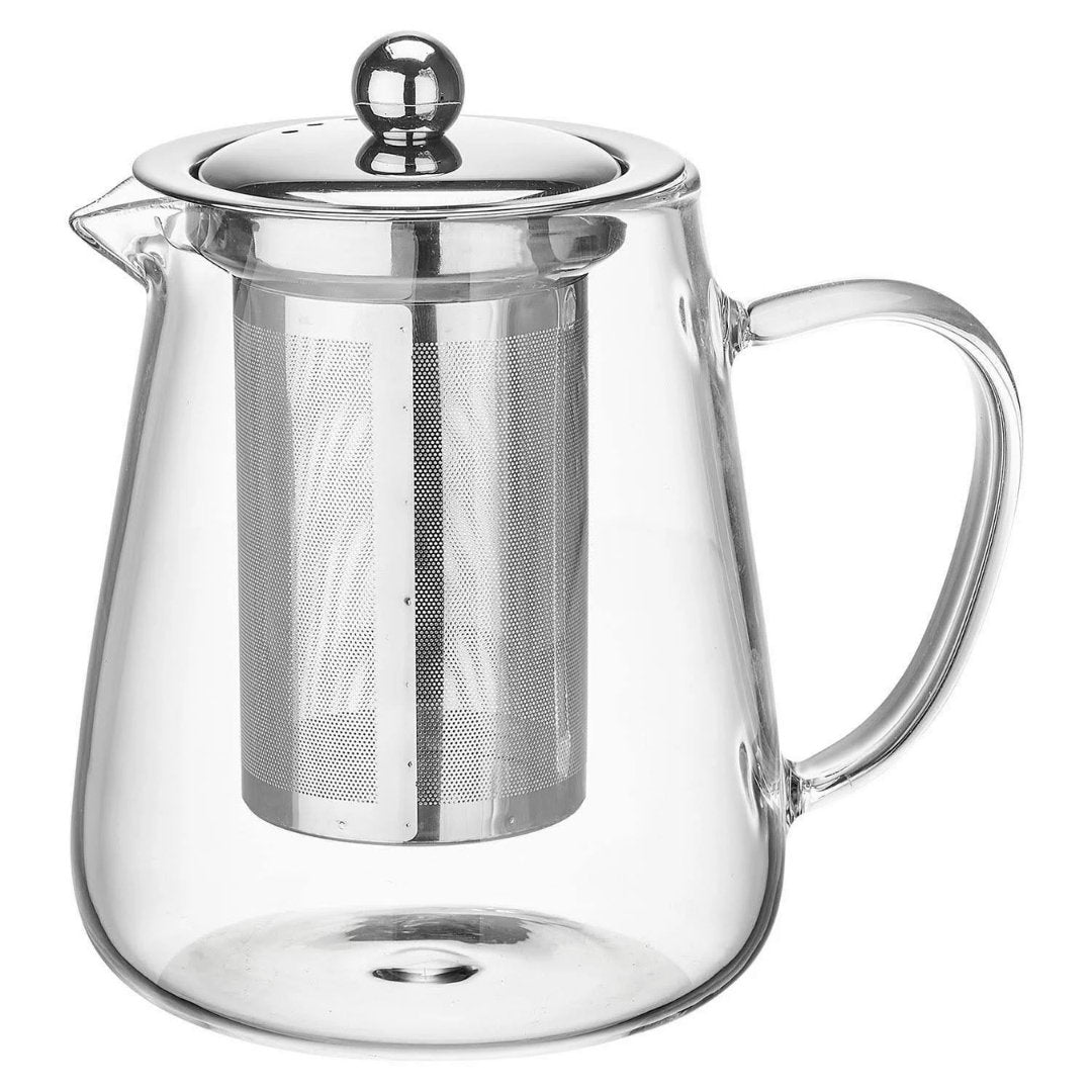 Chaleira de Vidro Borossilcato com Infusor em Aço Inox 750ml