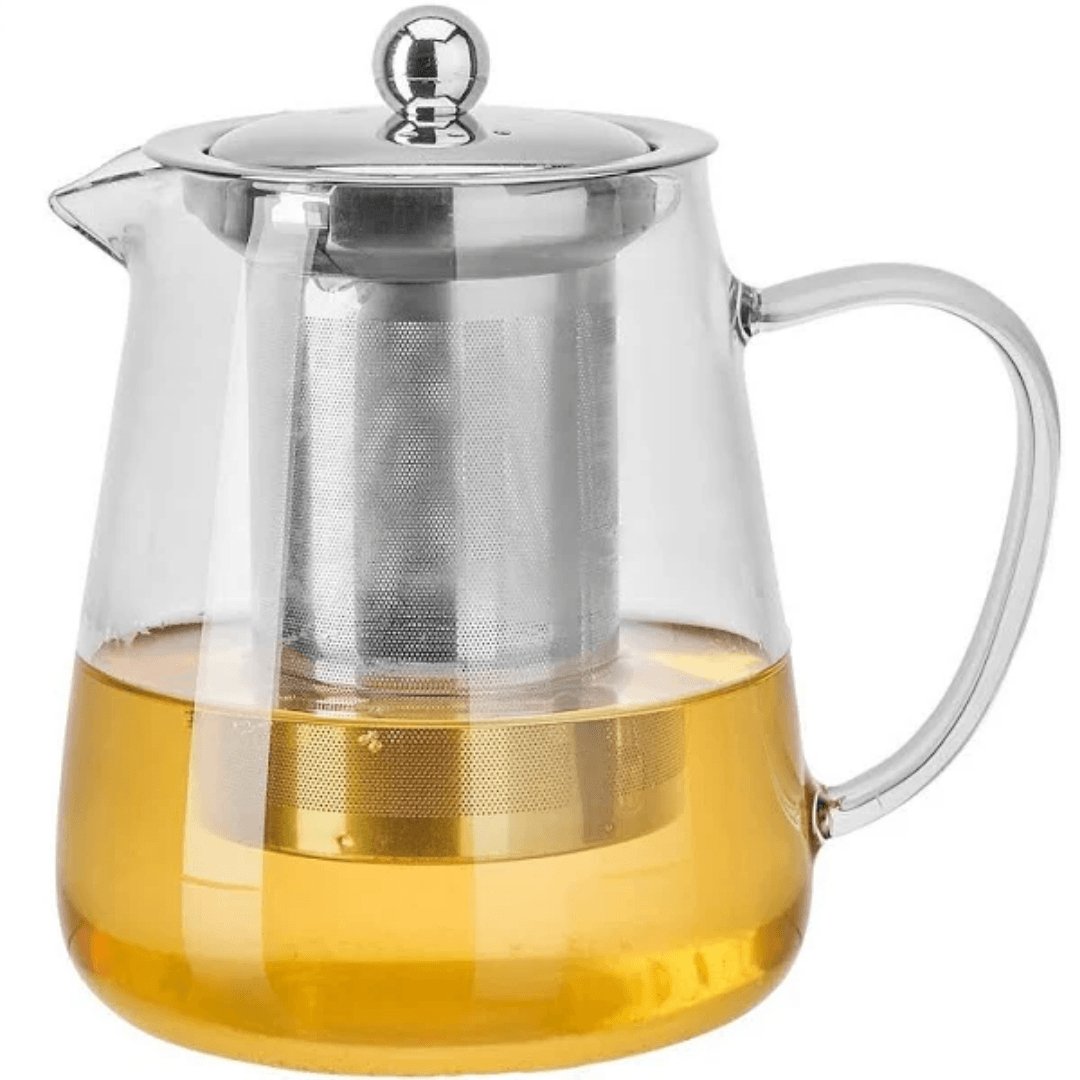 Chaleira de Vidro Borossilcato com Infusor em Aço Inox 750ml
