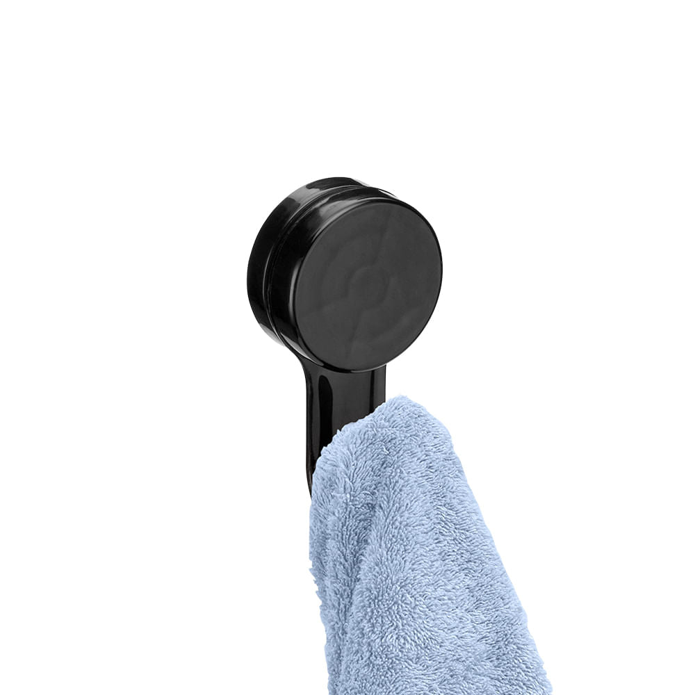 Gancho Unitário Plástico Dupla Face 3M Preto