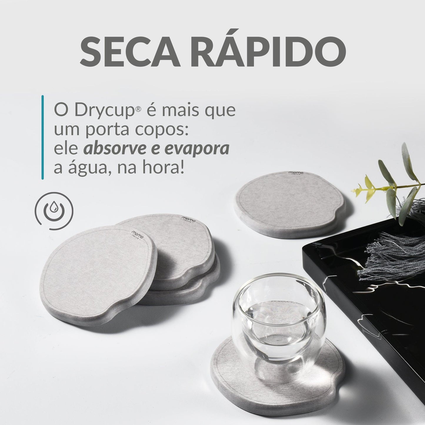 Porta Copos Absorvente | Drycup | Loja Momo
