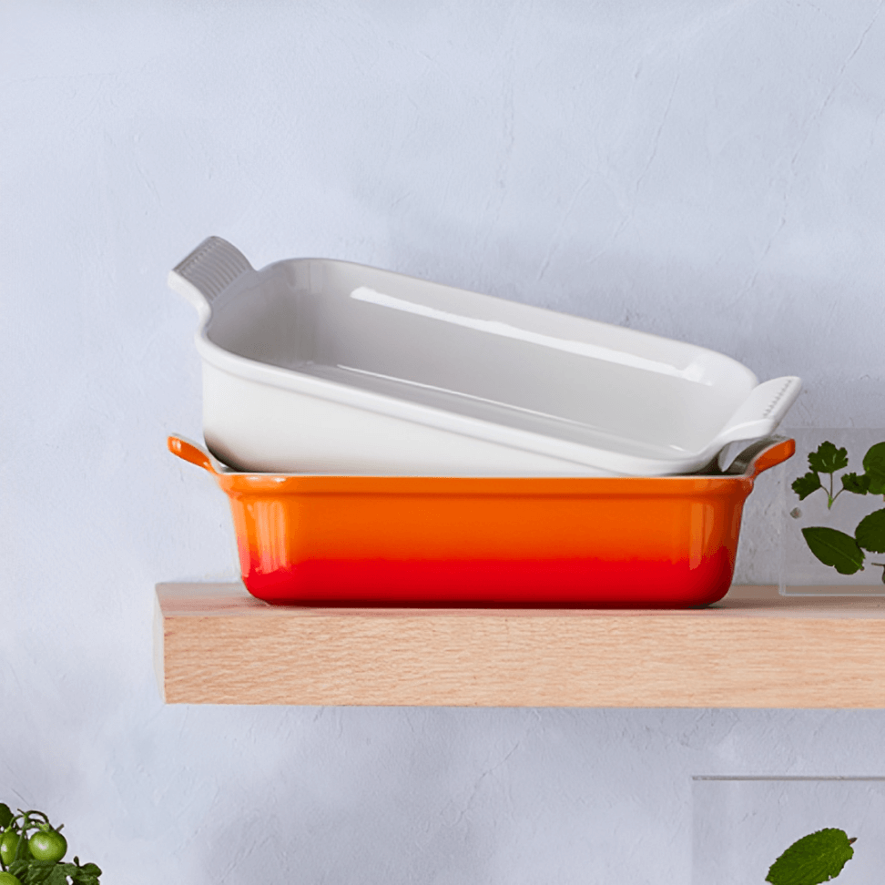 Travesssa Retangular Heritage Laranja 32cm Le Creuset
