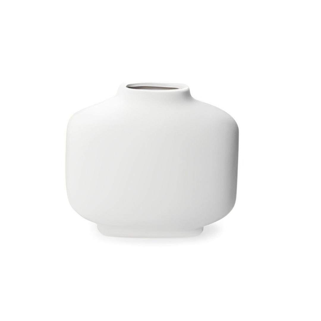 Vaso Decorativo em Cerâmica Branco 21cm