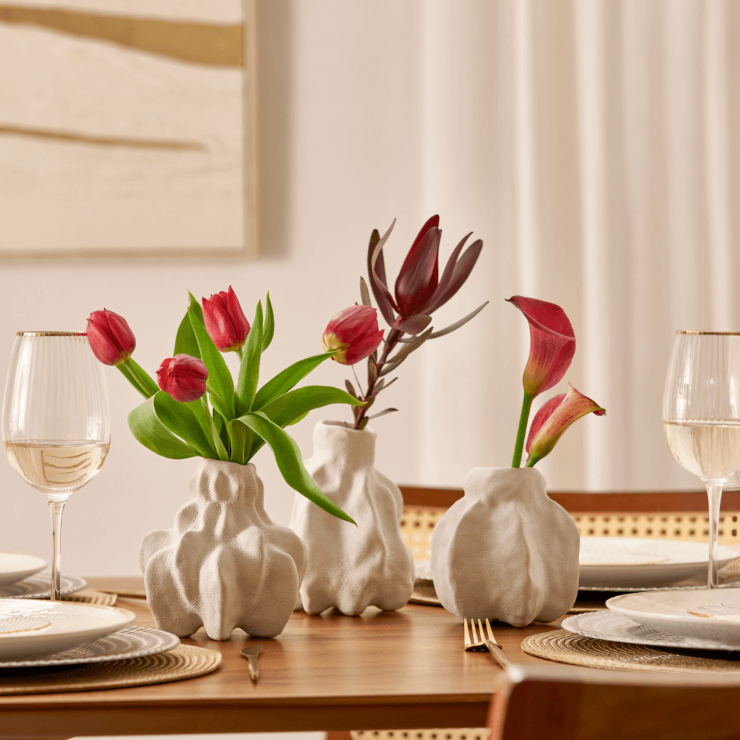 Vaso Decorativo em Cerâmica Cinza 16cm G