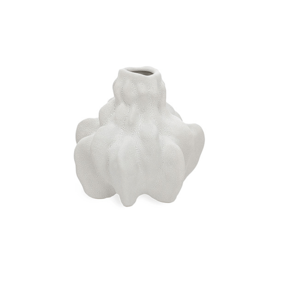 Vaso Decorativo em Cerâmica Cinza 13,5cm M