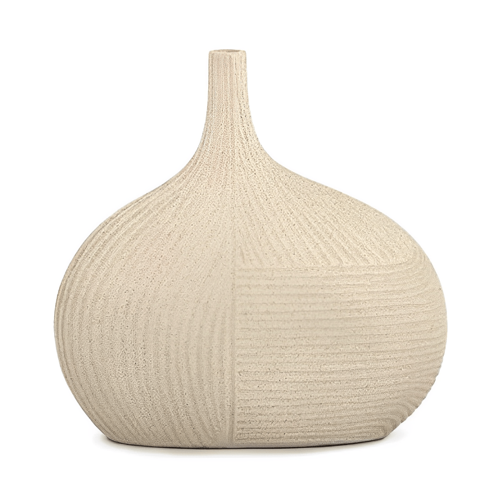 Vaso Decorativo em Polirresina Bege 26,5cm