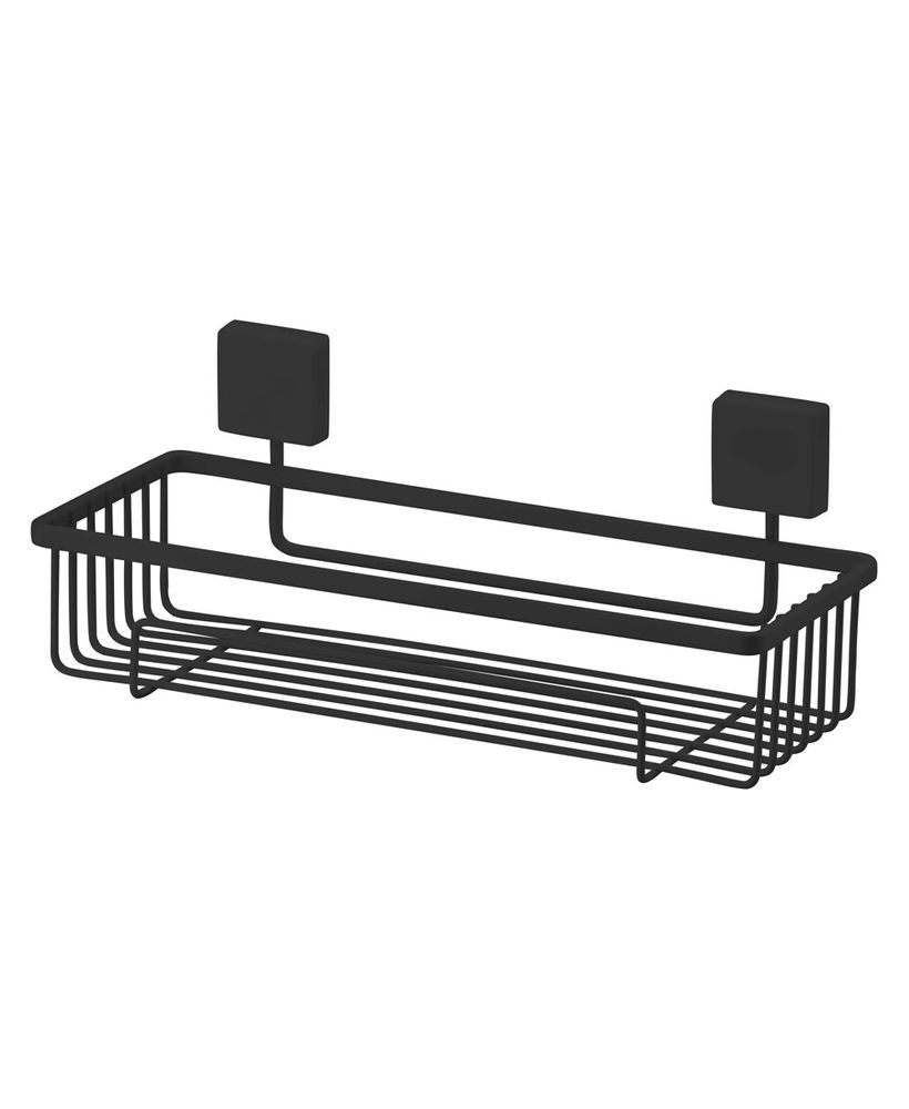 Suporte Porta Shampoo com Fixação Parafuso 28cm x 11 cm x 11cm Preto Fosco