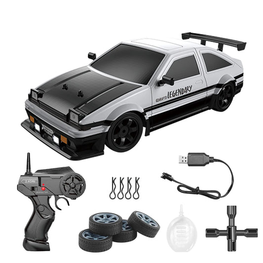 AE86 Carro de Controle Remoto para Crianças, Brinquedos do Veículo de Corrida, GTR RC de Alta Velocidade, Carros Elétricos Drift, Presente, 1:16, 4WD, 2.4G