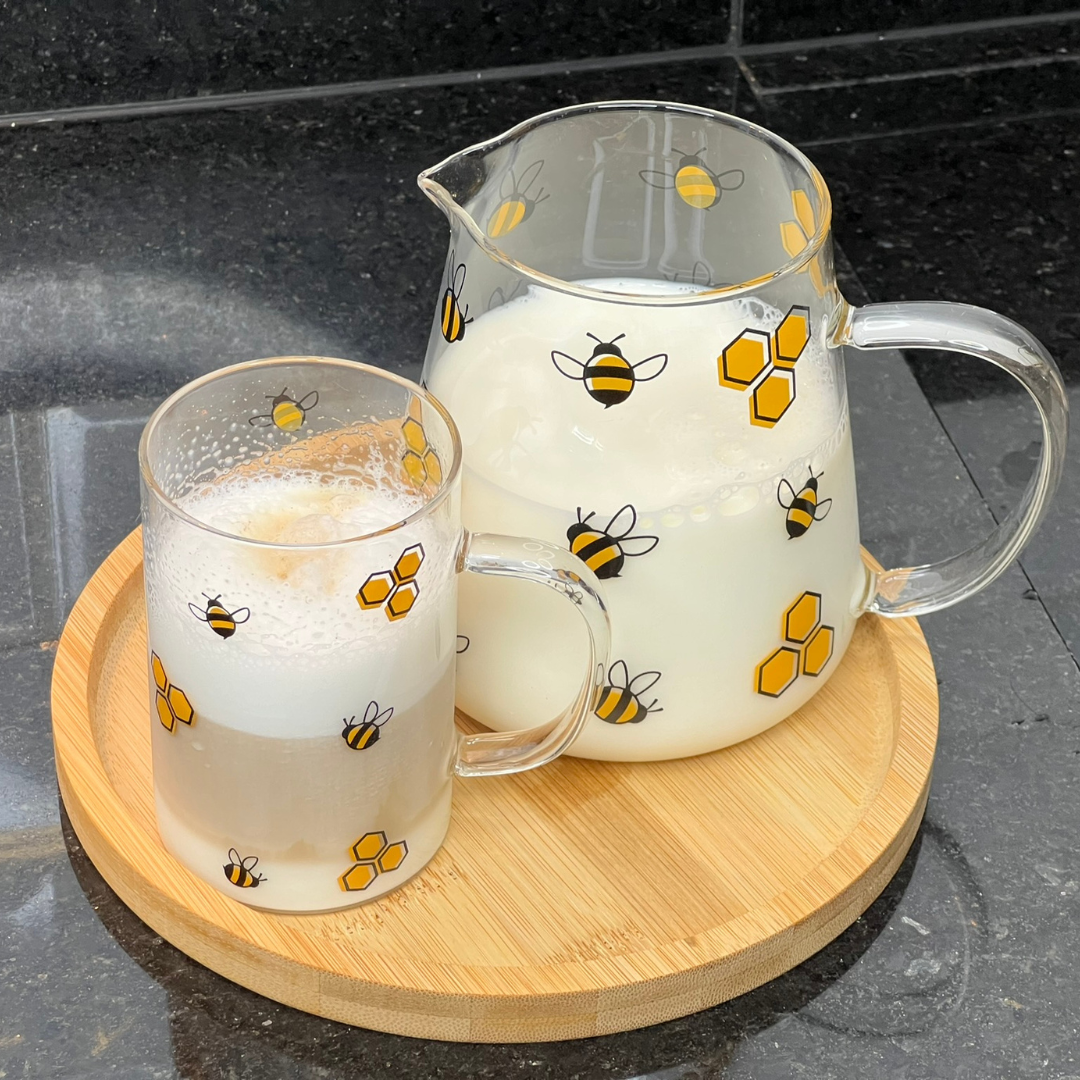 Chaleira Abelha Bee em Vidro Borossilicato com Filtro de Aço 750ml