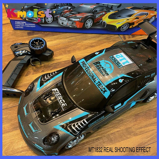 Carro de controle remoto para meninos, Veículo de alta velocidade, Sport Drift Racing, Veículo com som leve, Gift Toys, Escala 4WD, 2.4G, 1,14 RC