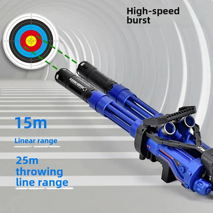 Gatling bomba de água lançador brinquedo elétrica transmissão contínua bola arma gel bola blaster presente de ano novo presente de natal