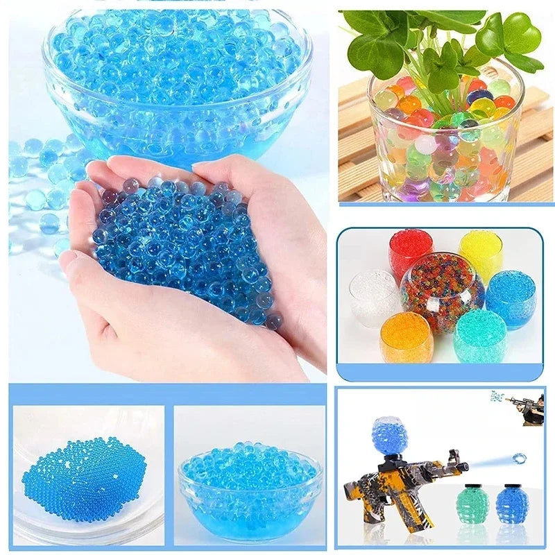 Bolinha de Água Splat Gun Gel Bolas, Munição De Recarga, Polímero Crescente Bolas De Água, Decoração De Vaso, Decoração De