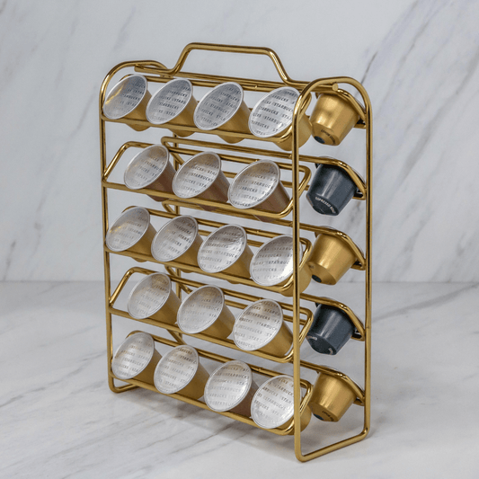 Organizador Porta Cápsulas de Café Nespresso Dourado