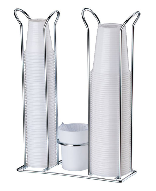Organizador Copos Descartaveis 200ml e 50/80ml e Mexedor Branco