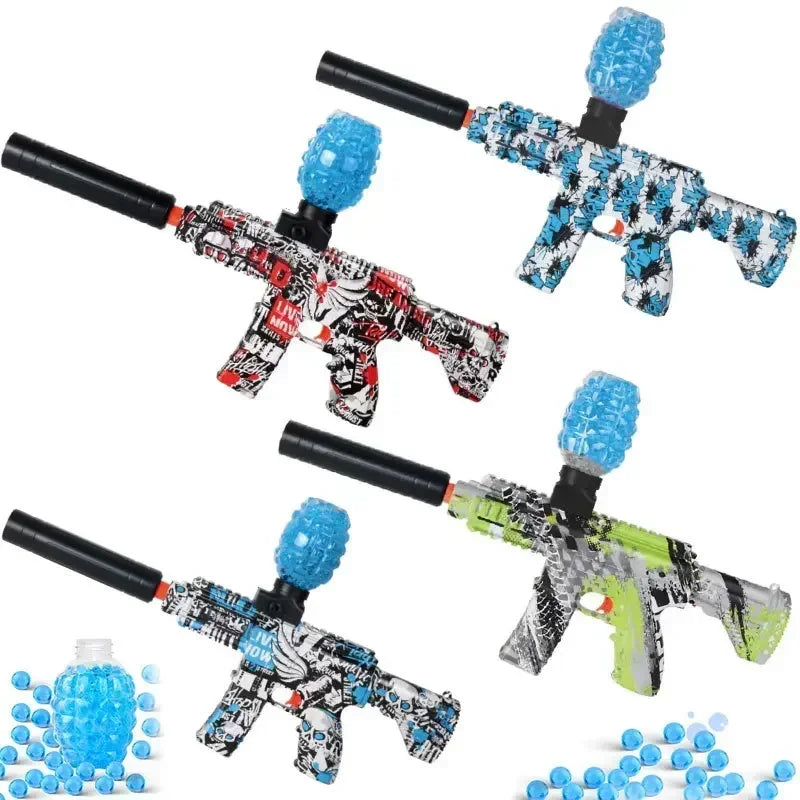 Pistolas de brinquedo elétricas automáticas contínuas para adultos e crianças, bombas de água, pistolas Airsoft, jogos ao ar livre, armas de brinquedo C, pistola de gel de água