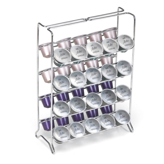 Porta 40 Cápsulas Nespresso Aço Cromado