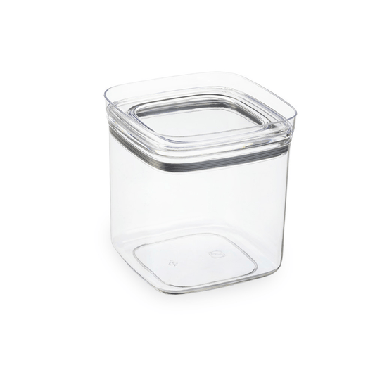 Pote Hermético Quadrado Com Tampa Transparente Vedação Tripla Pote M - 1,1 Litro