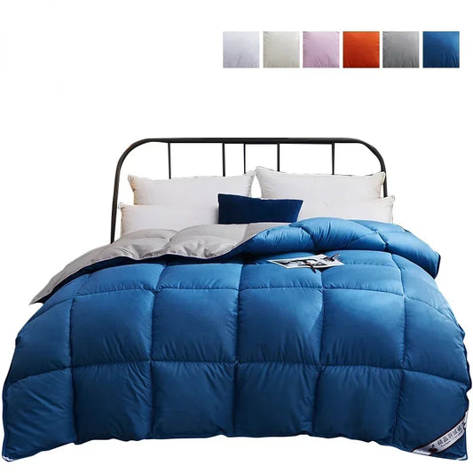 Qualidade acolchoado Consolador, Down Duvet, Quilt, 100% Algodão Capa, Rei, Rainha, Twin Size, Roupa de cama, Inverno