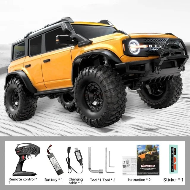 Huangbo-Modelo de veículo off-road de controle remoto para adultos, simulação escalada brinquedo, carro rc, presente de natal para meninos, r1001, 1:10, 2.4g, escala completa