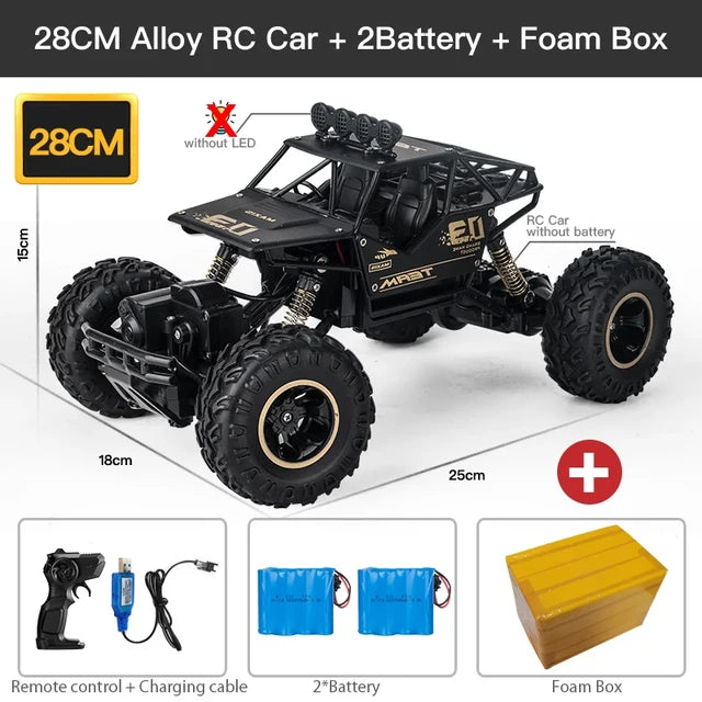 Zwn 1:12 / 1:16 4wd rc carro com luzes led 2.4g carros de controle remoto de rádio buggy caminhões de controle off-road meninos brinquedos para crianças