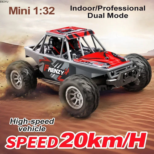 S803 Mini carro de corrida de alta velocidade com luz LED para crianças, controle remoto por rádio, brinquedos de carros drift, 20 Kmph RC, 1:32, 2.4G, 2CH, novo