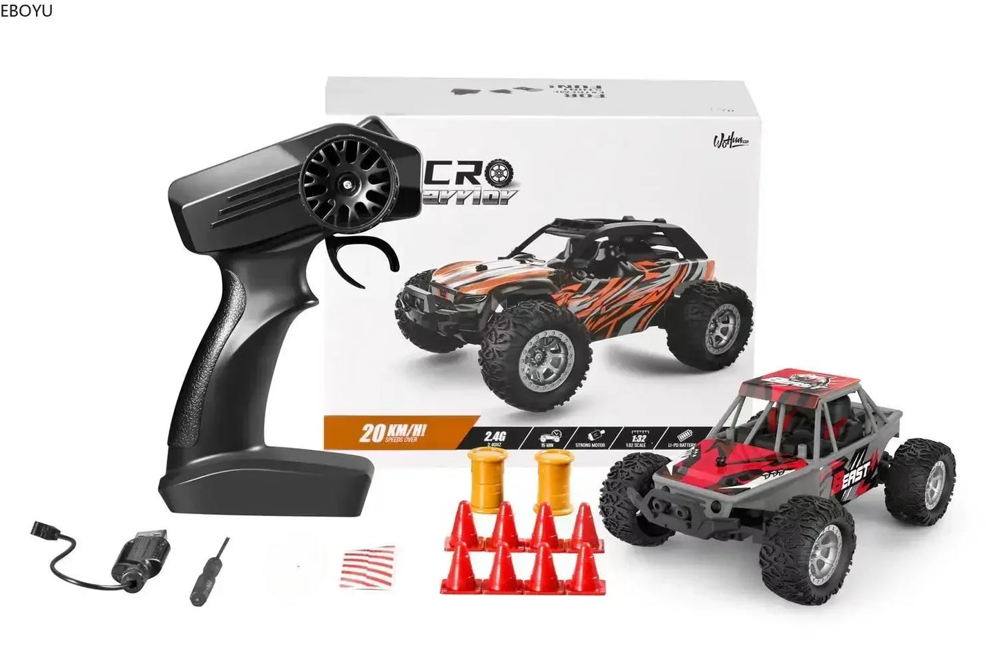 S803 Mini carro de corrida de alta velocidade com luz LED para crianças, controle remoto por rádio, brinquedos de carros drift, 20 Kmph RC, 1:32, 2.4G, 2CH, novo