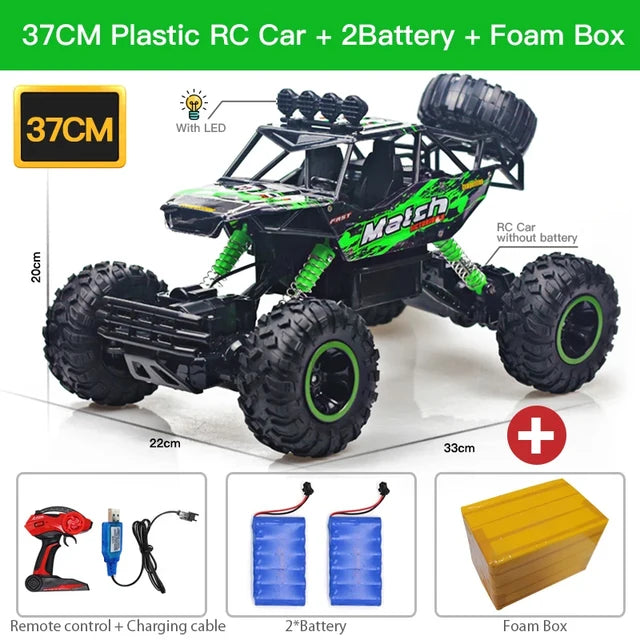 Zwn 1:12 / 1:16 4wd rc carro com luzes led 2.4g carros de controle remoto de rádio buggy caminhões de controle off-road meninos brinquedos para crianças