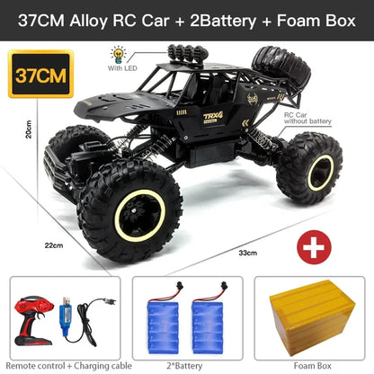 Zwn 1:12 / 1:16 4wd rc carro com luzes led 2.4g carros de controle remoto de rádio buggy caminhões de controle off-road meninos brinquedos para crianças