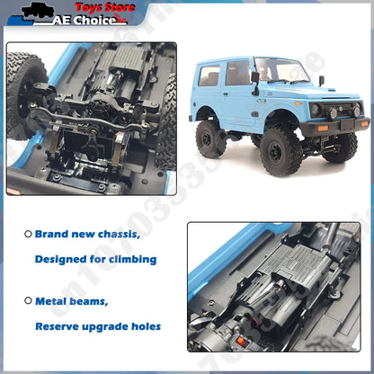 WPL-Carro de controle remoto para menino, 1:10 RC Car, Jimny Warrior JA11, 4WD, 2.4G, simulação de rastreadores, brinquedo na estrada