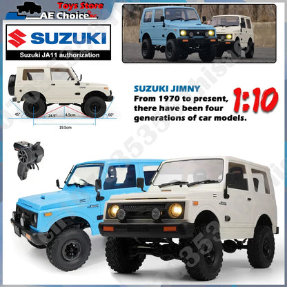 WPL-Carro de controle remoto para menino, 1:10 RC Car, Jimny Warrior JA11, 4WD, 2.4G, simulação de rastreadores, brinquedo na estrada