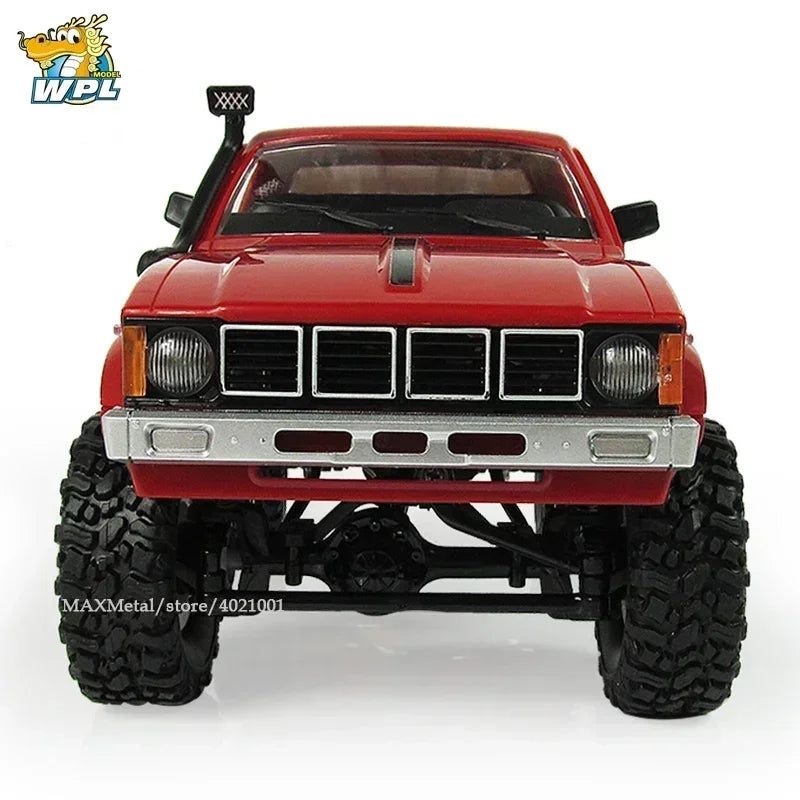 WPL-Elétrica Rock Crawler para Crianças, Carro RC em Escala Completa, 1:16, 2.4G, 4WD, Caminhão De Escalada Buggy, Luz LED, Na Estrada, C24-1, C14, Brinquedos