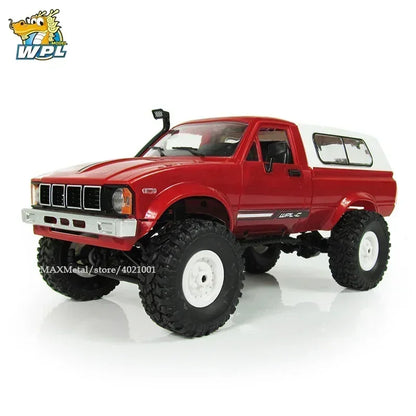 WPL-Elétrica Rock Crawler para Crianças, Carro RC em Escala Completa, 1:16, 2.4G, 4WD, Caminhão De Escalada Buggy, Luz LED, Na Estrada, C24-1, C14, Brinquedos