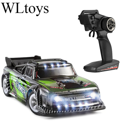 Wltoys k989 atualizado 284131 1/28 com luzes led 2.4g 4wd 30 km/h chassis de metal de alta velocidade off-road deriva carros de rc elétrica