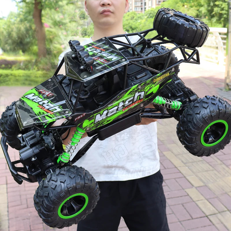 Zwn 1:12 / 1:16 4wd rc carro com luzes led 2.4g carros de controle remoto de rádio buggy caminhões de controle off-road meninos brinquedos para crianças