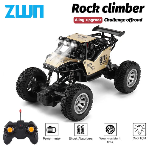 Zwn 1:20 2wd rc carro com luzes led carros de controle remoto de rádio buggy caminhões de controle fora de estrada meninos brinquedos para crianças