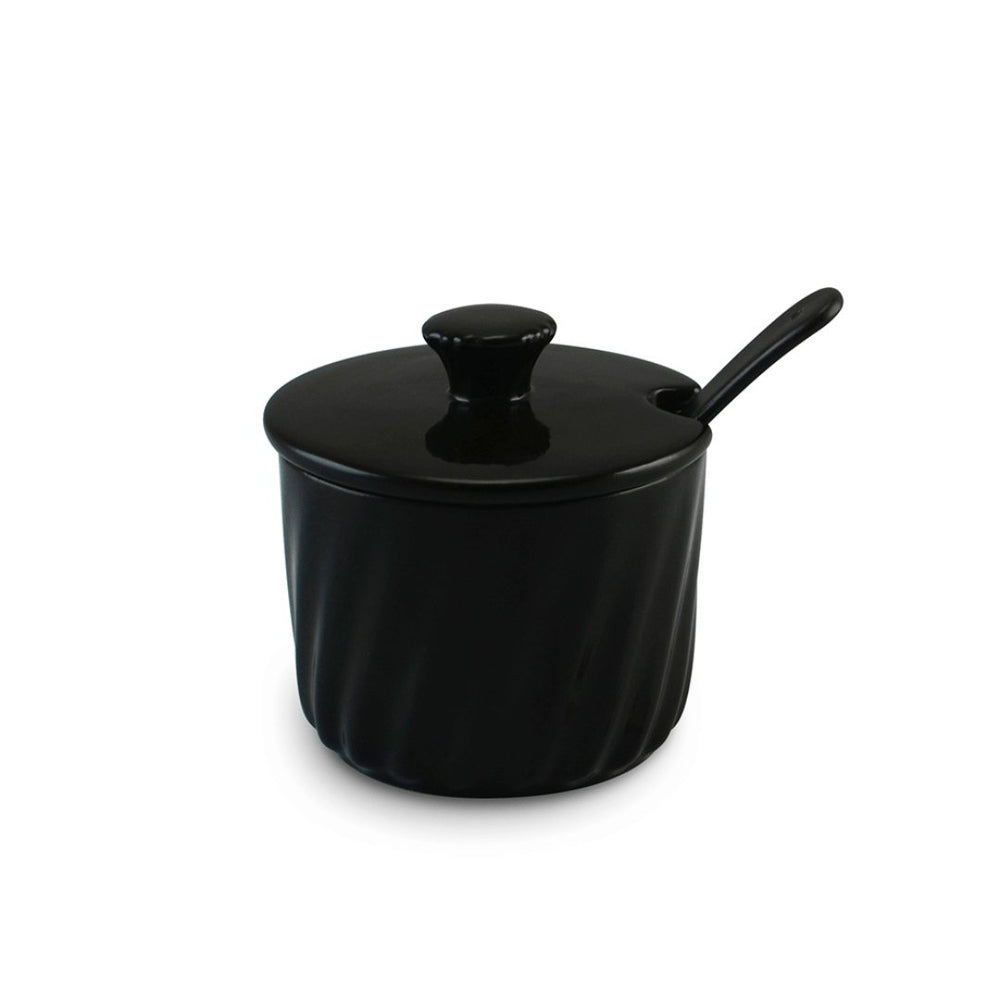 Açucareiro Twist com Colher Preto 250g