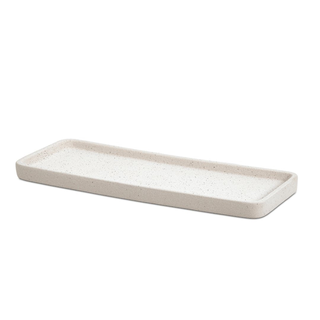 Bandeja Decorativa em Cerâmica Branca 26cm