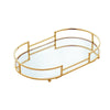 Bandeja Decorativa Metal Dourada 26cm