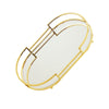 Bandeja Decorativa Metal Dourada 26cm